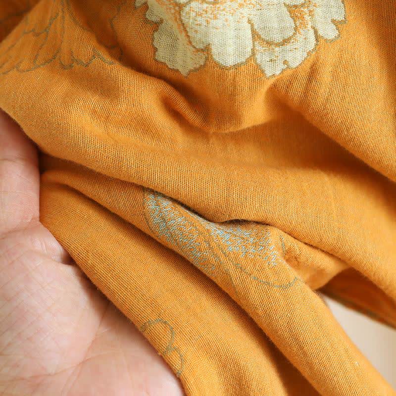 Oriental Style Peony Cotton Pajama Set - image 13