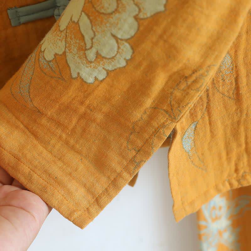 Ownkoti Oriental Style Peony Cotton Pajama Set - image 7