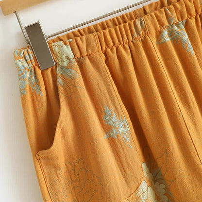 Ownkoti Oriental Style Peony Cotton Pajama Set - image 12