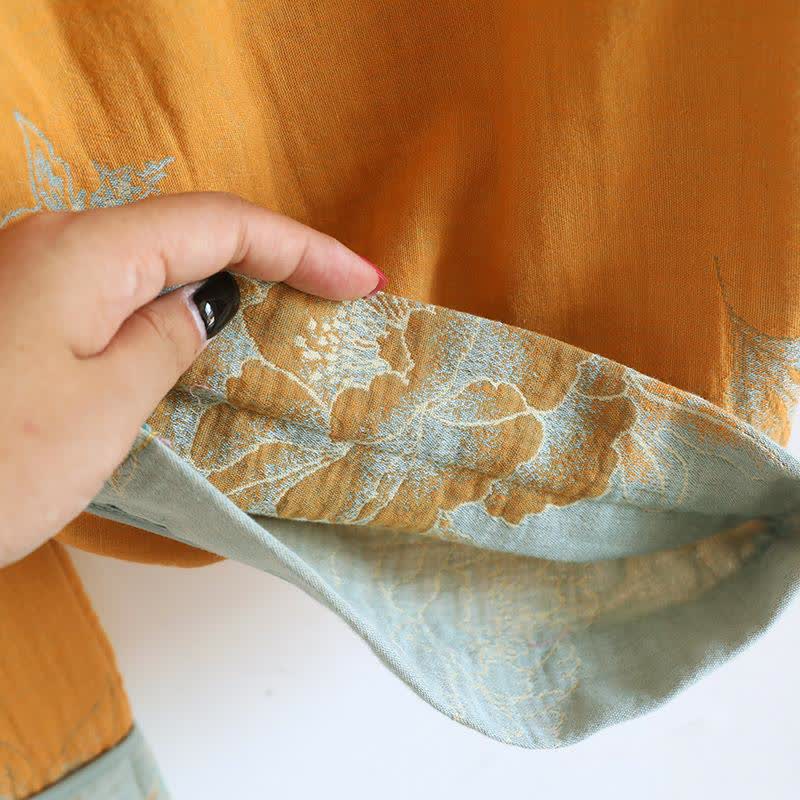 Ownkoti Oriental Style Peony Cotton Pajama Set - image 8