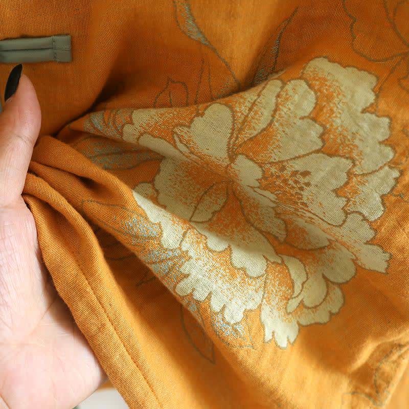 Ownkoti Oriental Style Peony Cotton Pajama Set - image 10