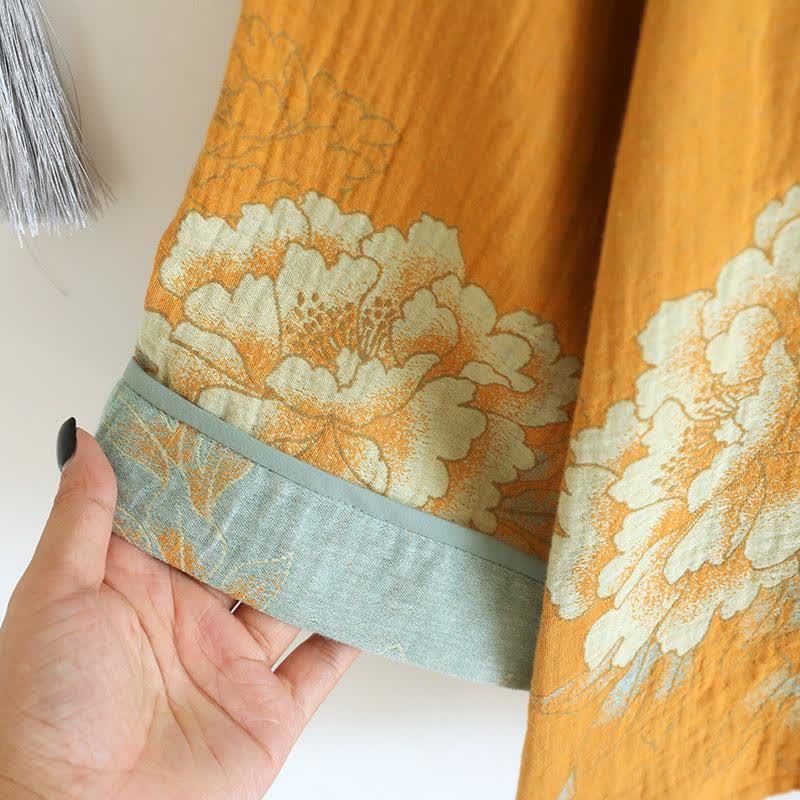 Ownkoti Oriental Style Peony Cotton Pajama Set - image 6