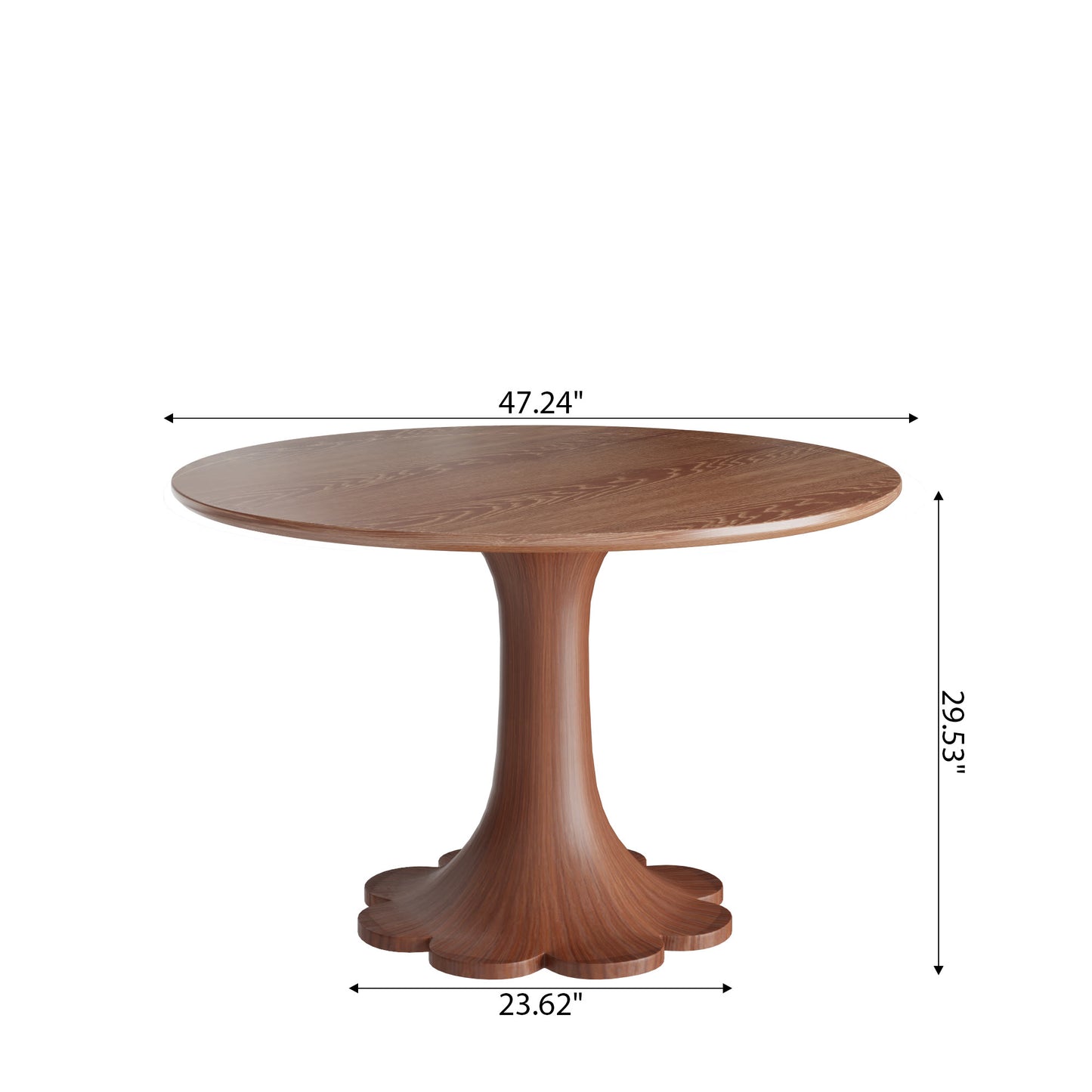 Floral-shape Pedestal Dining Table Pedestal Base Farmhouse Style - image 16