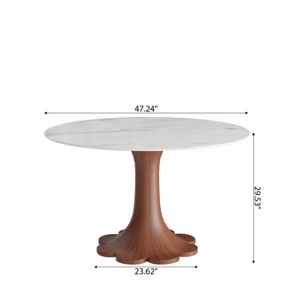 Floral-shape Pedestal Dining Table Pedestal Base Farmhouse Style - image 19