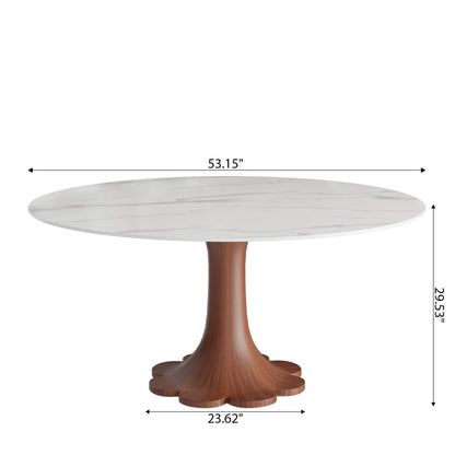 Floral-shape Pedestal Dining Table Pedestal Base Farmhouse Style - image 20