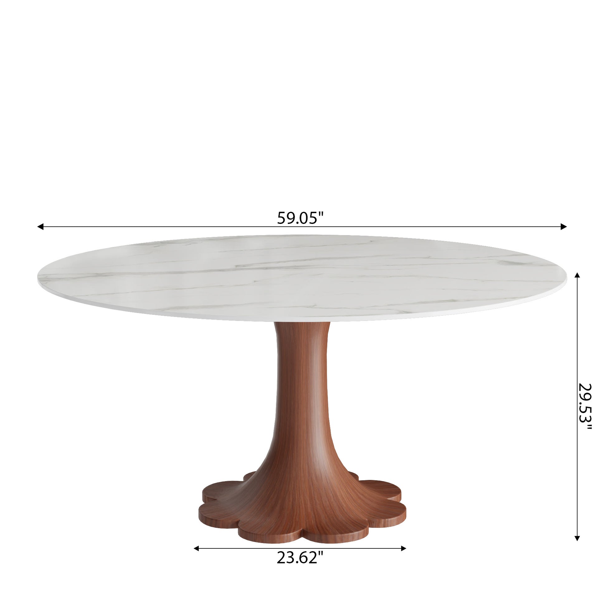 Floral-shape Pedestal Dining Table Pedestal Base Farmhouse Style - image 21