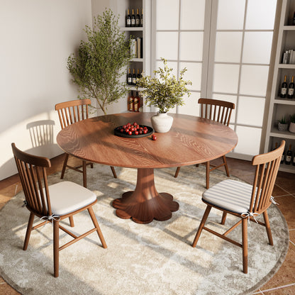 Floral-shape Pedestal Dining Table Pedestal Base Farmhouse Style - image 1