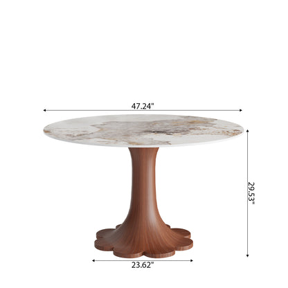 Floral-shape Pedestal Dining Table Pedestal Base Farmhouse Style - image 22