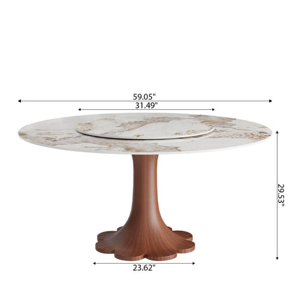 Floral-shape Pedestal Dining Table Pedestal Base Farmhouse Style - image 28