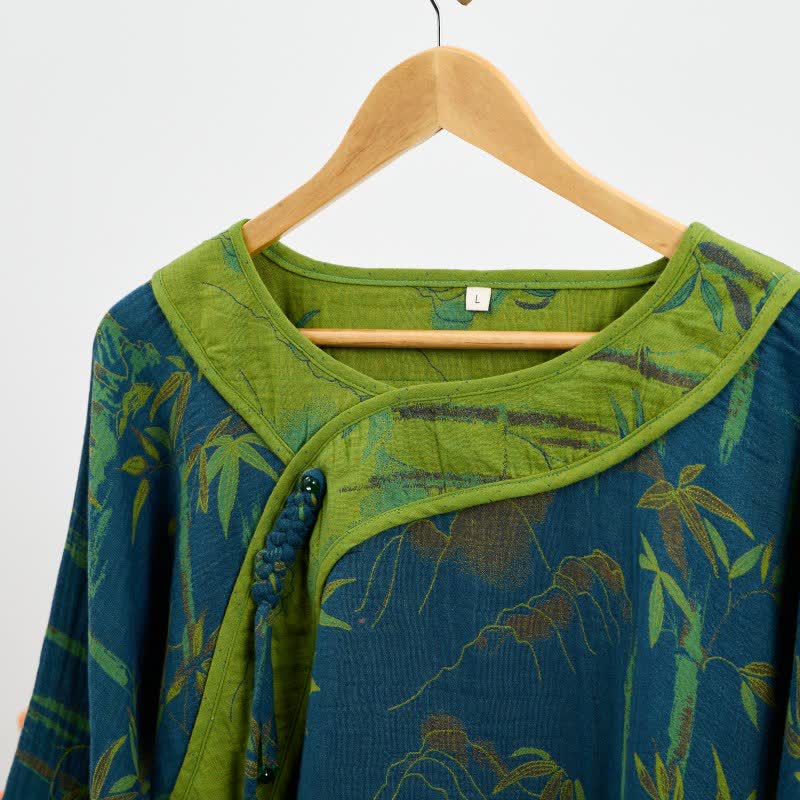 Ownkoti Bamboo Oriental Tassel Cotton Pajama Set - image 3