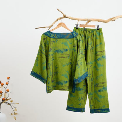 Ownkoti Bamboo Oriental Tassel Cotton Pajama Set - image 8