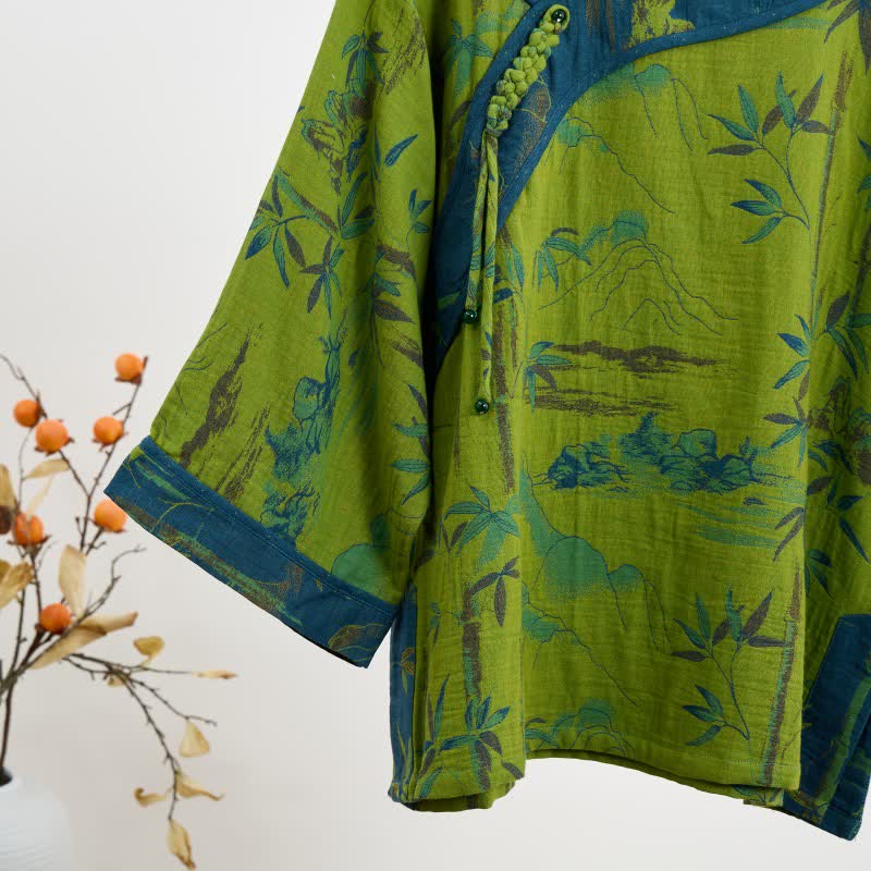 Ownkoti Bamboo Oriental Tassel Cotton Pajama Set - image 11