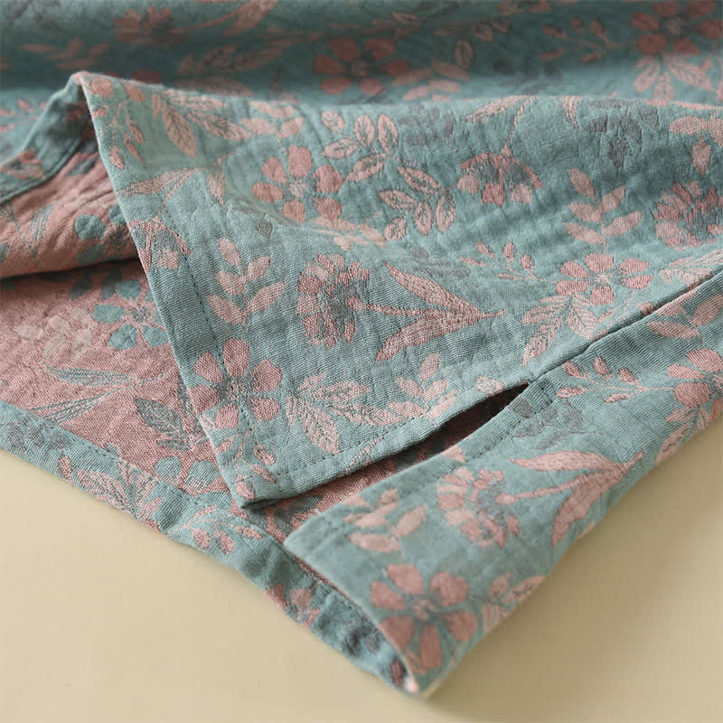 Vintage Cotton Botanical Long Sleeve Pajamas - image 3