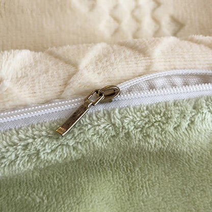 Diamond Checkered Textured Warm Bedding Set - image 7