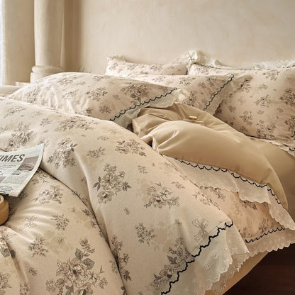 Ownkoti Ruffled Floral Cotton Bedding Set - King - image 0