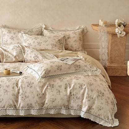 Ownkoti Ruffled Floral Cotton Bedding Set - image 1