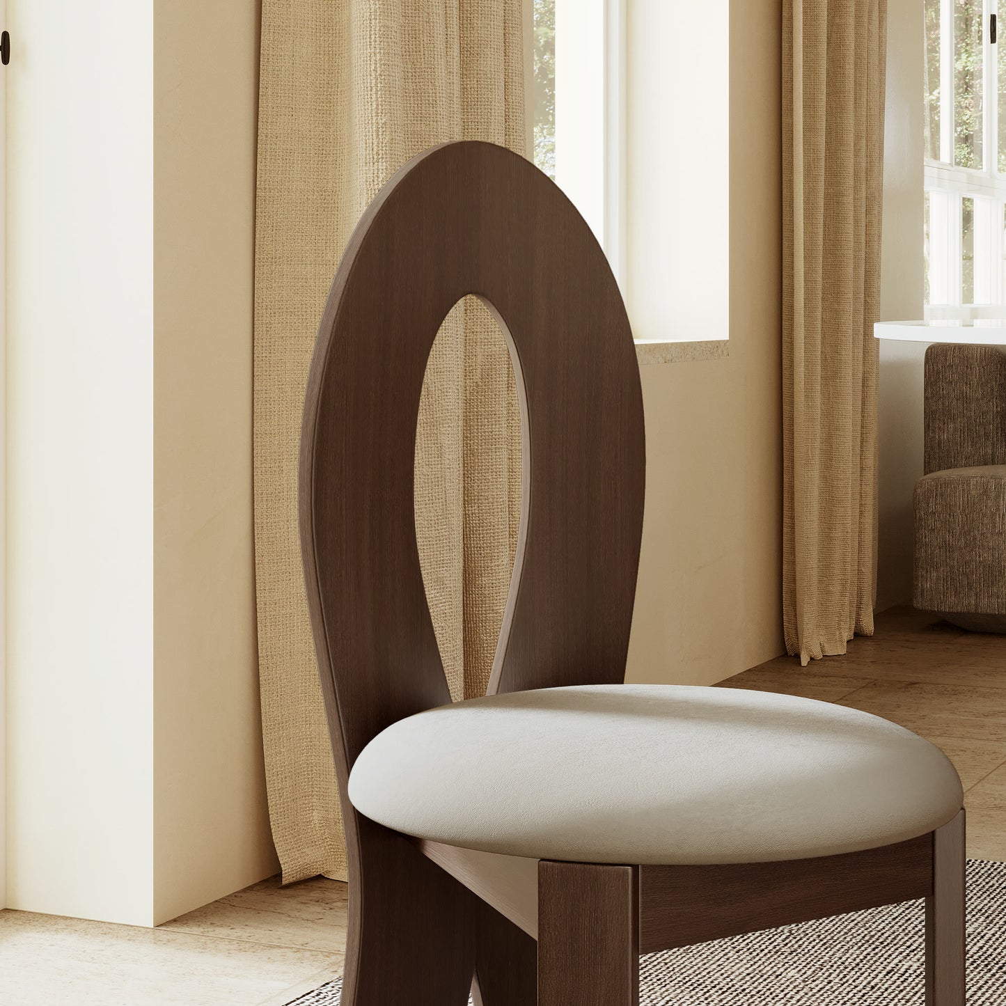 2x/4x/6x Hign-back Dining Chair With Velour Upholstery  - image 9