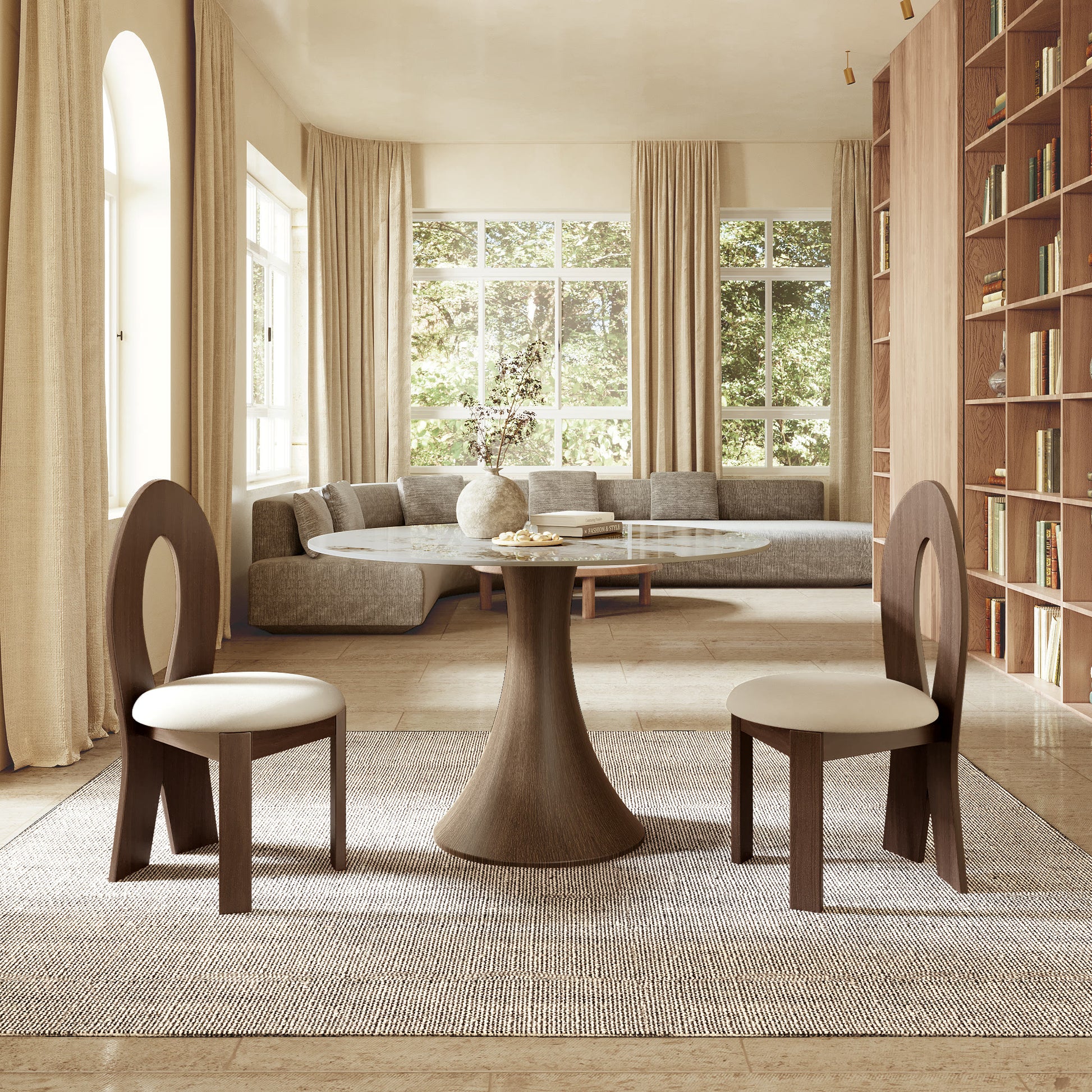 2x/4x/6x Hign-back Dining Chair With Velour Upholstery  - image 5