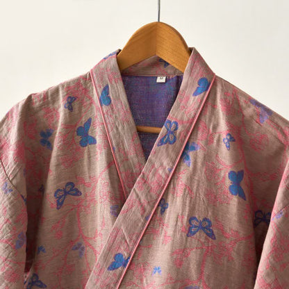 Ownkoti Butterfly Cotton Gauze Kimono Loungewear Set - image 5