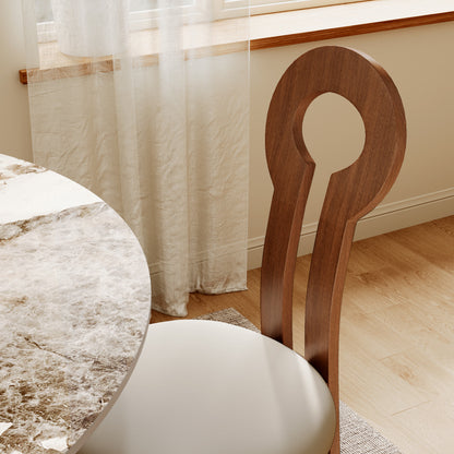 2x/4x/6x Key-shaped Solid Wood Dining Chairs - image 3