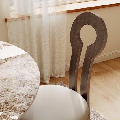 2x/4x/6x Key-shaped Solid Wood Dining Chairs - image 8