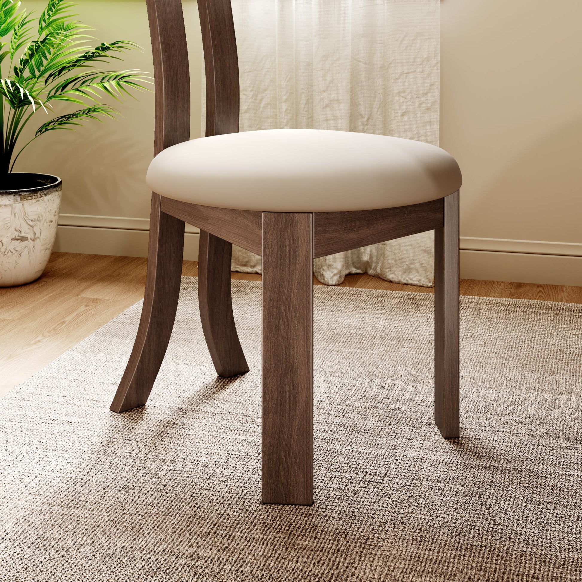 2x/4x/6x Key-shaped Solid Wood Dining Chairs - image 9