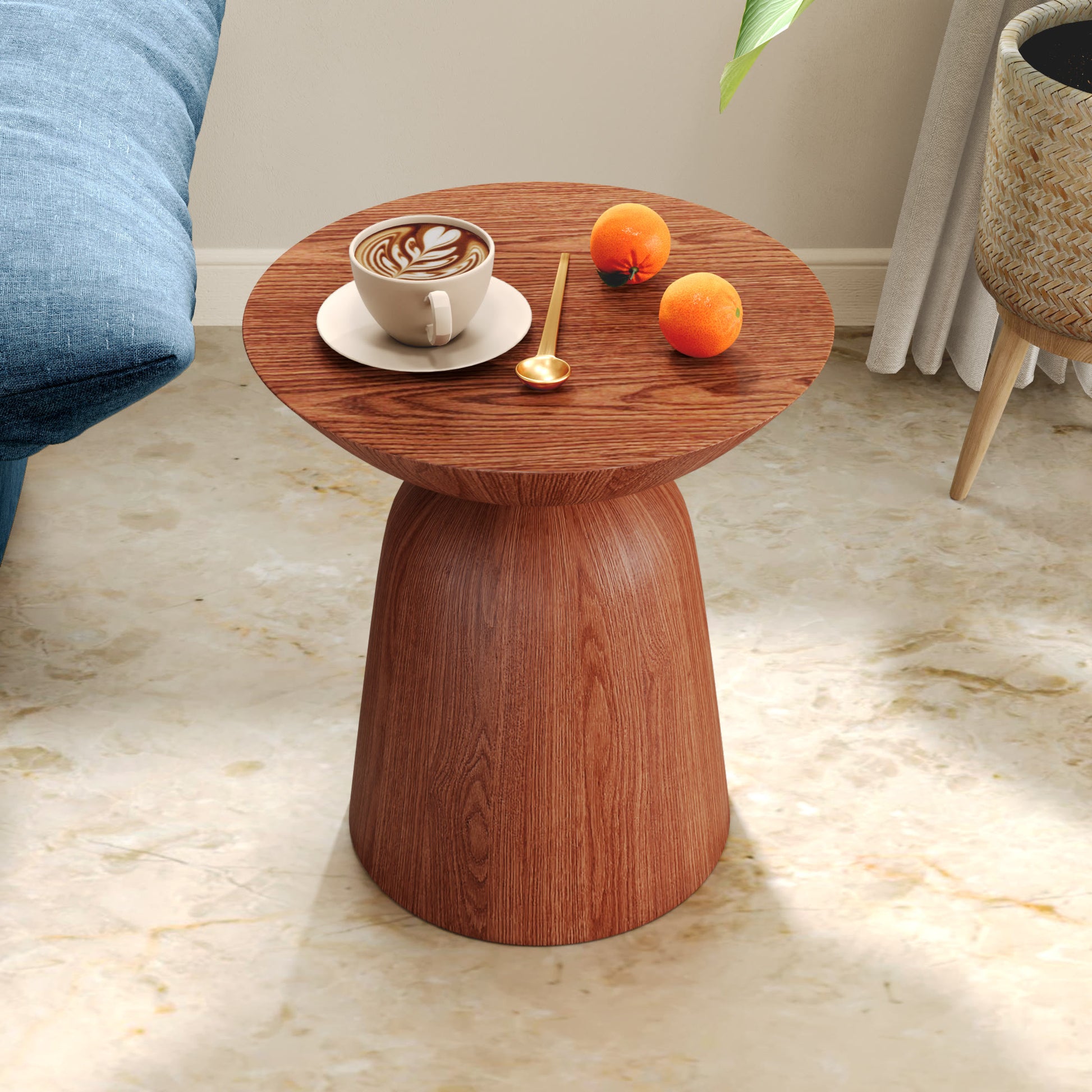 Round Hourglass-shaped Side Table - image 4