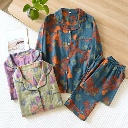 Ownkoti Gourd Jacquard Cotton Loungewear Set - image 0