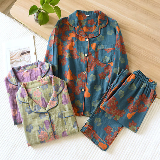 Ownkoti Gourd Jacquard Cotton Loungewear Set - image 0