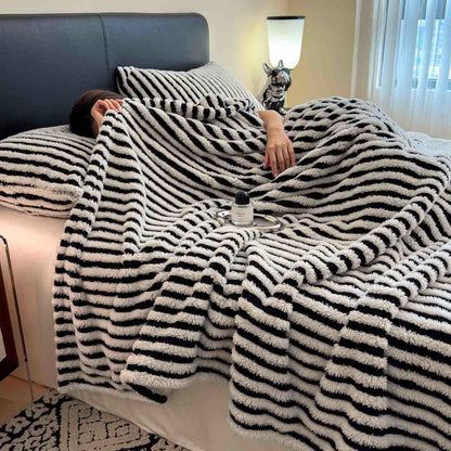 Timeless Style Striped Jacquard Blanket - image 2