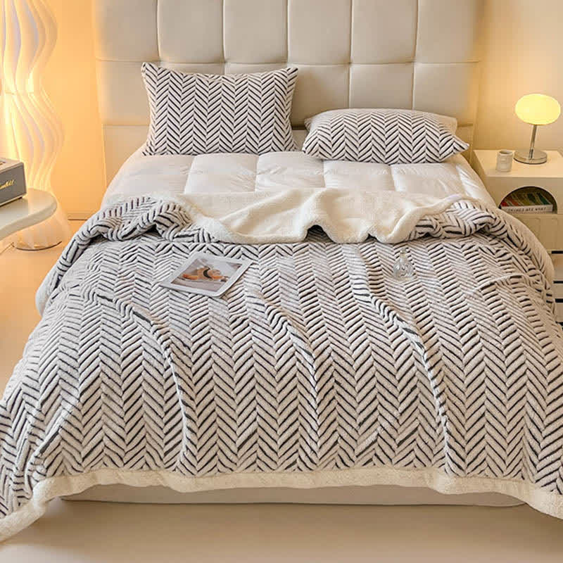Modern Striped Jacquard Throw Blanket - image 15