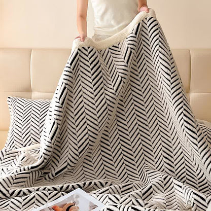 Modern Striped Jacquard Throw Blanket - image 5