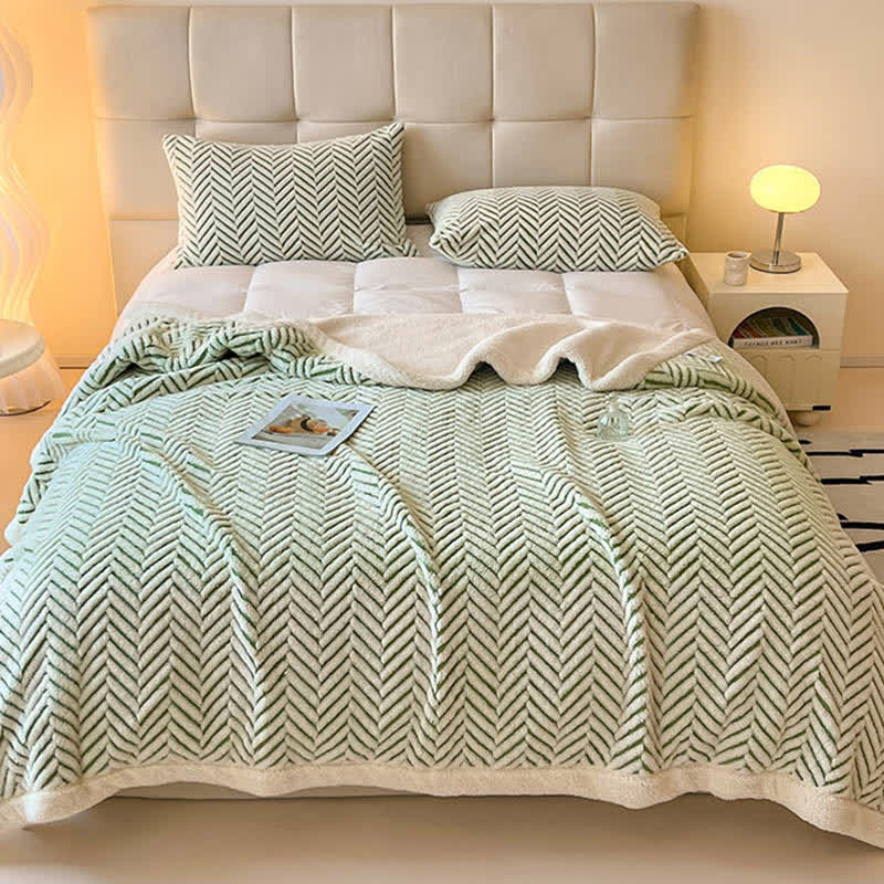 Modern Striped Jacquard Throw Blanket - image 19