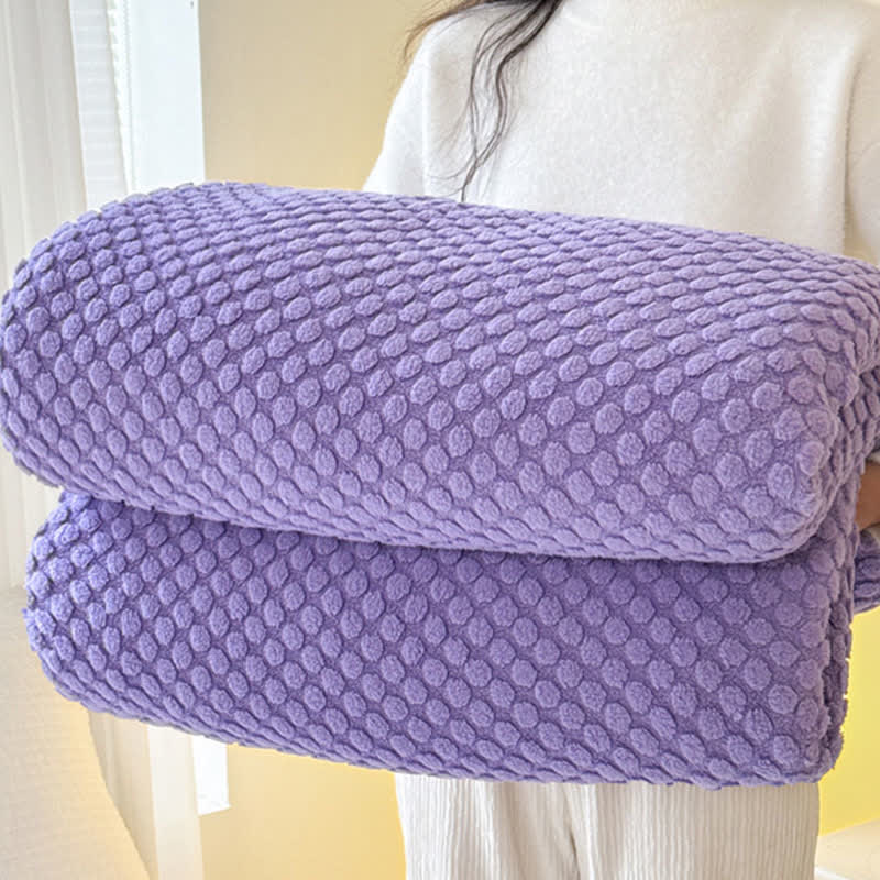 Polka Dot Jacquard Warm Throw Blanket - image 5