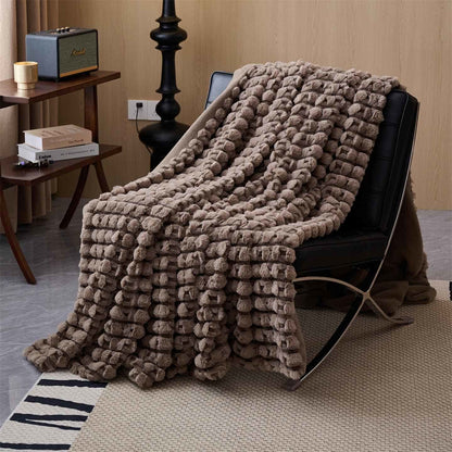 Modern Luxurious Fleece Throw Blanket - Brown - Queen - image 14