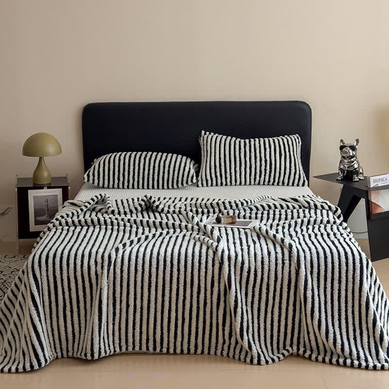 Timeless Style Striped Jacquard Blanket - image 0
