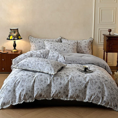 Ownkoti Vintage Floral Cotton Lace Bedding Set - image 10