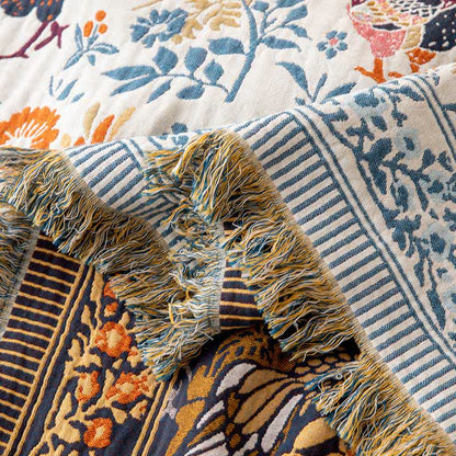 Farmhouse Chicken Floral Cotton Gauze Quilt - image 3