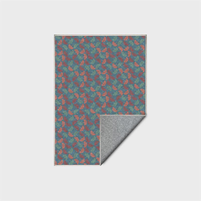 Foldable Rustic Ginkgo Leaf Anti-slip Area Rug - image 6