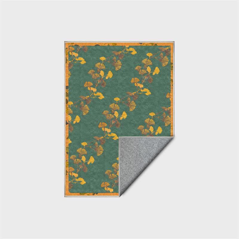 Ownkoti Pastoral Ginkgo Leaf Anti-slip Foldable Rug - image 4