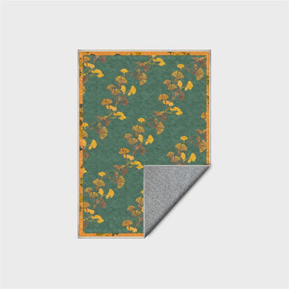 Ownkoti Pastoral Ginkgo Leaf Anti-slip Foldable Rug - image 4
