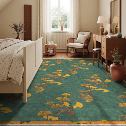 Pastoral Ginkgo Leaf Anti-slip Foldable Rug - image 1