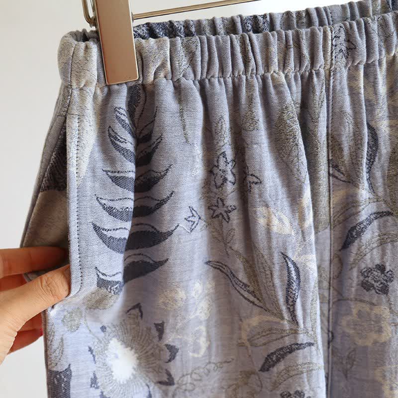 Ownkoti Oriental-Inspired Floral Cotton Gauze Pajama Set - image 6