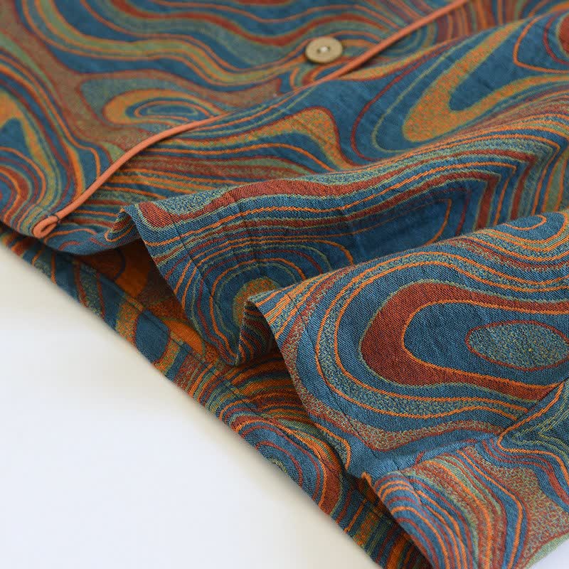 Artistic abstract Cotton Pajama Set - image 5