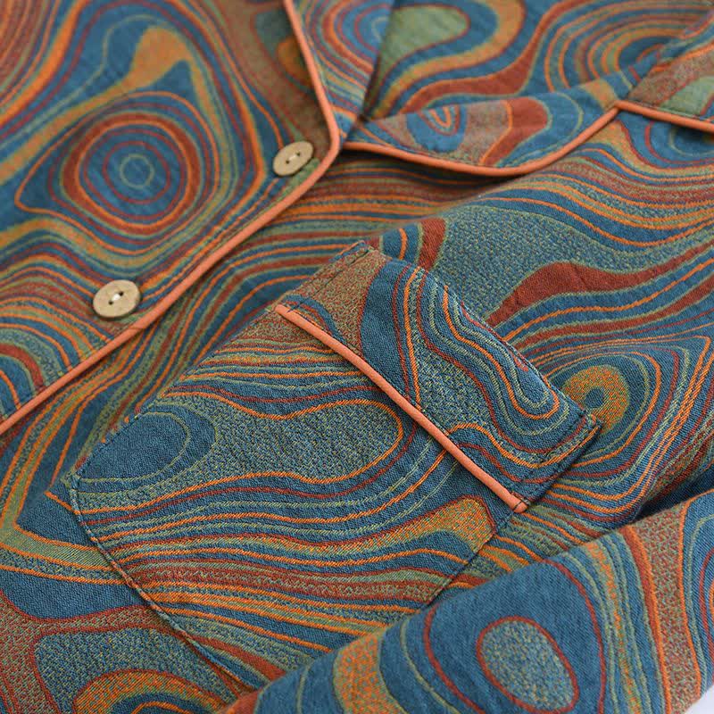 Artistic abstract Cotton Pajama Set - image 4