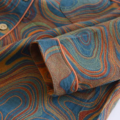 Artistic abstract Cotton Pajama Set - image 6