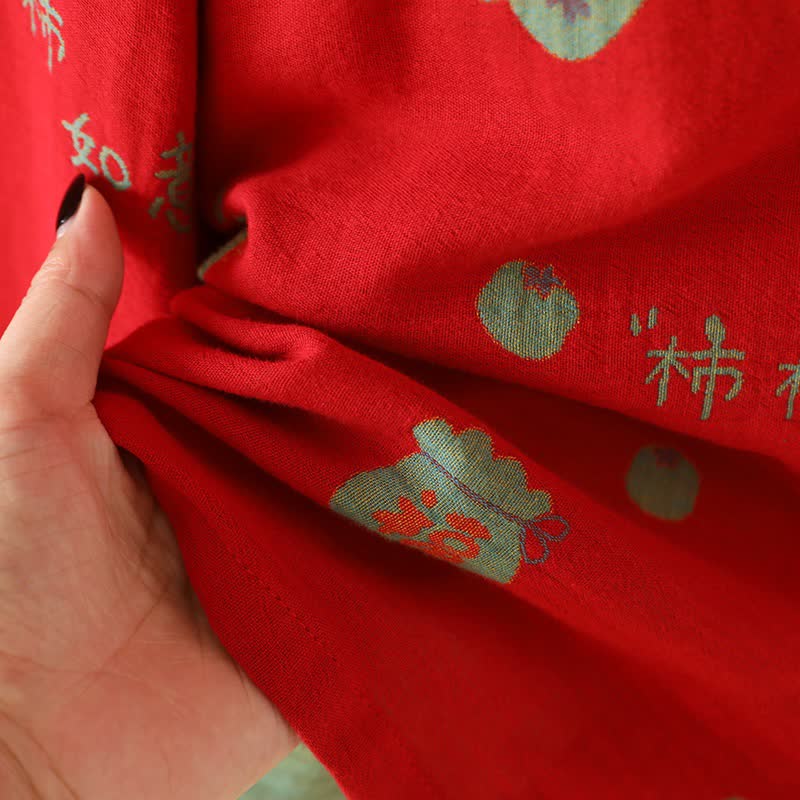 Lucky Persimmon Cotton Pajama Set - image 10