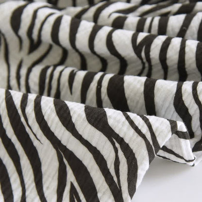 Modern Zebra-striped Cotton Gauze Pajama Set - image 13
