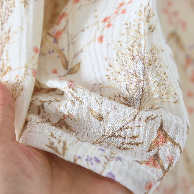 Muted Floral Cotton Gauze Pajama Set - image 8