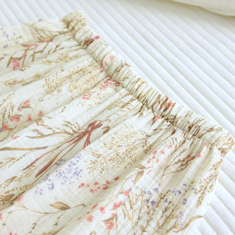 Ownkoti Muted Floral Cotton Gauze Pajama Set - image 9